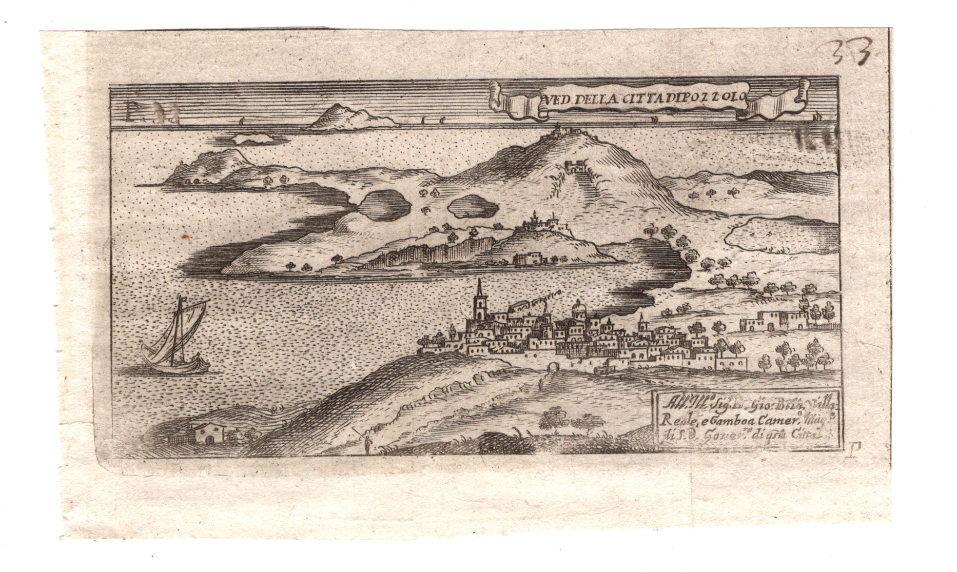 pozzuoli Veduta della città di Pozzuoli, 1709 - Image 1