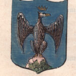 Abruzzo Ulteriore II, stemma civico, acquarellato d'epoca, 1865