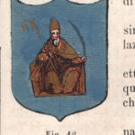 Acerenza, stemma civico, acquarellato d'epoca, 1865